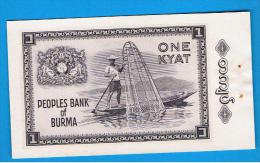 BURMA  = 1 Kyat ND (1965)  P-52 - Myanmar