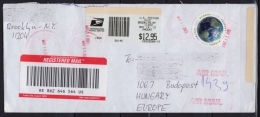 2013 USA - AIR Mail - REGISTERED Letter + ATM Label / Brooklyn New York - Hungary Budapest - Cartas & Documentos
