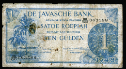 A2010) Indonesia De Javasche Bank 1 Gulden Een Gulden Gebraucht Used - Indonesië