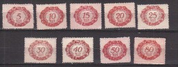 Q2587 - LIECHTENSTEIN TAXE Yv N°1/9 * - Postage Due