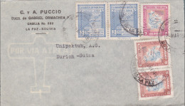 BOLIVIE - 1946 - ENVELOPPE AIRMAIL De LA PAZ Pour ZÜRICH (SUISSE) - POSTE AERIENNE - Bolivia