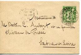 LEVANT - ENTIER POSTAL, 5c VERT, OBL. CONSTANTINOPLE GALATA LE 11/1/1901, POUR SAONE & LOIRE - SUP - Brieven En Documenten