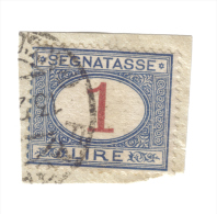 Segnatasse 1 Lira Su Piccolo Frammento Usato  COD FRA.224 - Taxe