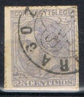 Sello 15 Cts Alfonso XII 1879, Fechador Trebol ZARAGOZA, Num 204 º - Oblitérés