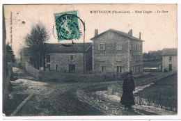 43- MONTFAUCON - Hotel Liogier- La Gare. - Montfaucon En Velay