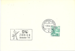 Sonderstempel  "Zürich - Bundesfeier"            1946 - Brieven En Documenten