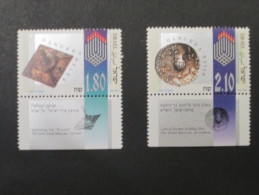 ISRAEL 1997 HANUKKAH  MINT TAB  SET - Unused Stamps (with Tabs)