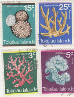 Tokelau-1973 Corals 37-40 Used Set - Tokelau