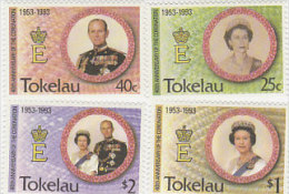 Tokelau-1993 40th Anniversary Coronation Queen Elizabeth 186-189 MNH - Tokelau