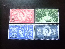 OMAN MASCATE  1953 CORONACION DE ELIZABETH II Yvert Nº 34 /37  (*) - Zonder Classificatie