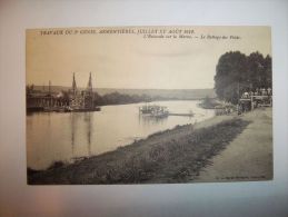 2rfa - CPA  - ARMENTIERES - Travaux Du 5è Génie - L'estacade Sur La Marne - Le Battage Des Pilots - [59] Nord - Armentieres