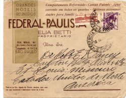 Brazil Old Cover Mailed To USA - Brieven En Documenten