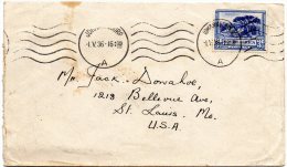 South Africa 1936 Cover Mailed To USA - Briefe U. Dokumente