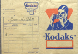 Pochette - Kodaks - Dessin Bleu Et Rouge - RARE - Materiaal & Toebehoren