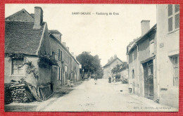 CPA : 58 - Nièvre : Saint Saulge : Faubourg De La Gare : Animation , Maisons ... - Autres & Non Classés