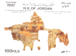 Jordan 1997 Discovery Of Madeba Mosaic Map Centenary S/S MNH - Jordanien