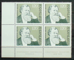 Yugoslavia 1976; 150th Birth Anniv Of Svetozar Miletic (politician). MNH (**) - Nuevos