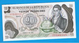 COLOMBIA -  20 Pesos 1982 Sc  P-409 - Colombie