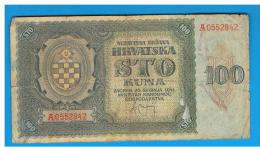 CROACIA -  100 Kuna 1941  P-2  Serie A - Croacia