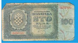 CROACIA -  100 Kuna 1941  P-2  Serie G - Kroatien