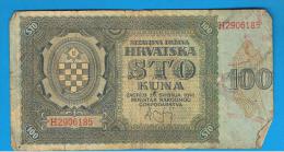 CROACIA -  100 Kuna 1941  P-2  Serie H - Croazia