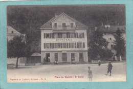 St - IMIER  -  Place  Du  Marché  -  ( Papeterie R. Luthert ) -  BELLE CARTE  ANIMEE  - - Andere & Zonder Classificatie