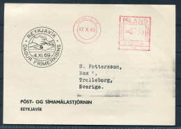 1969 Iceland Reykjavik Franking Machine Postcard - Lettres & Documents