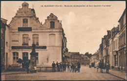 59 . LE QUESNOY . Maisons Espagnoles Et Rue Casimir Fournier - Entrepot  Des Bieres - Taverne Lorraine - Le Quesnoy