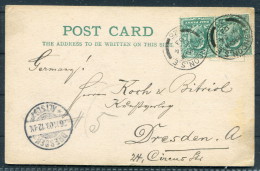 1903 GB  A.Hanff - Commission Agent - 16 Tenison Street York Road London SE Postcard - Dresden Germany - Nuovi