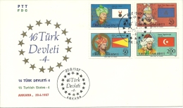 Turkey; FDC 1987 Turkish States In History (4th Series) - FDC