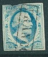 Netherlands 1852 Light Blue SG 1  Used - Oblitérés