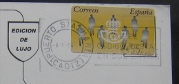 Spagna 1994 Adhesive Label On Postcard - Covers & Documents