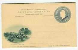 ENTIER POSTAL ARGENTINE CARTE AVEC REPONSE  AVEC ILLUSTRATION  ESTACION F C DEL SUD MUESTRA SECIMEN  POSTAL STATIONERY - Entiers Postaux