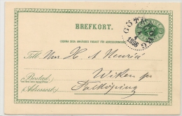 SWEDEN - 1896 VF ENTIRE - GÖTEBORG Cancellation - Entiers Postaux
