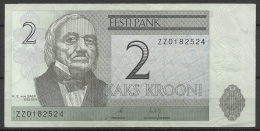 Estland Estonia Estonie 2 Krooni 2007 REPLACEMENT NOTE ZZ Banknote Karl Ernst Von Baer Universität Dorpat Tartu - Estonie