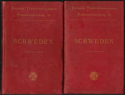 Schweden 1899-1900,  Sweden, Travel Guide Of The Swedish Tourist Association, Stockholm, + 36 Maps, 42 X 45 - Suiza