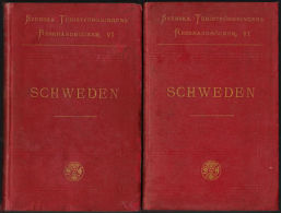 Schweden 1899-1900,  Sweden, Travel Guide Of The Swedish Tourist Association, Stockholm, + 36 Maps, 42 X 45 - Zwitserland