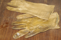 GANTS CUIR MARRON - 1940-1970