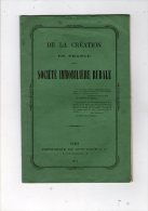 De La Création En France D´une Société Immobilière RURALE , 1864 , 20 Pages , Frais Fr : 2.75€ - Droit