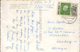 France -Carte Postale 1960-avec Une Curiosité "affranchir"  à Double "spécial", "timbre Sur Timbre" - Covers & Documents