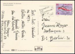 Switzerland 1973, Card Kreuzlingen To Berlin - Briefe U. Dokumente