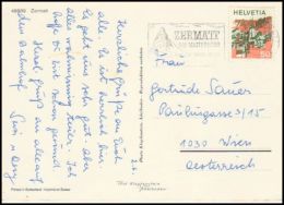 Switzerland 1973, Card Zermatt To Wien - Lettres & Documents