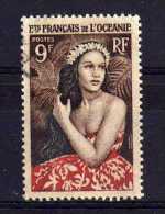 Oceanic Settlements - 1955 - 9 Francs Definitive/Bora-Bora Girl - Used - Usati