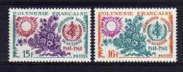 French Polynesia - 1968 - 20th Anniversary Of WHO - MH - Nuevos