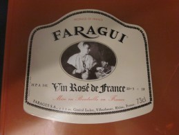 FARAGUI Vin Rosé De Table  De France-Etiquette De Vin Neuf œnographilie œnosémiophilie - Vino Rosato