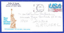 ---- AEROGRAME -----  CACHET - PHOENIX . AZ - 17 APR 1981  -  2 SCANS - 3c. 1961-... Storia Postale