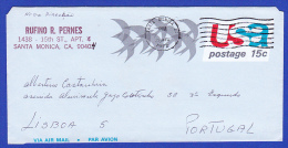 ENVELOPPE -- CACHET . SANTA MÓNICA - 25 APR 1972 - TO LISBOA, PORTUGAL - 3c. 1961-... Storia Postale