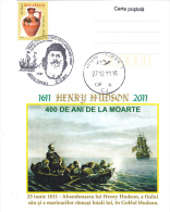 HENRY HUDSON,EXPLORATEUR AND SEAFARER ENGLISH,POSTCARD STATIONERY,2011,TURDA,ROMANIA - Onderzoekers