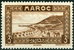 MAROCCO, MAROC, COLONIA FRANCESE, FRENCH COLONY, 1933-1934, FRANCOBOLLO NUOVO, SENZA GOMMA (MNG) - Nuovi