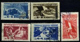 1947 Patriotic Defense,Romania,Mi.1085-1 089,LH,Used - Used Stamps